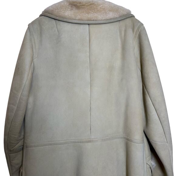 Vintage Men's Friitala Finland Genuine Suede Shearling Coat sz 54=L - Picture 8 of 16